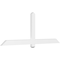 Ekena Millwork Eugene Architectural Grade PVC Gable Bracket, 72"W x 27"H x 2"D x 4"F, 9/12 Pitch GBP072X27X0204EUG00 - alternate 1